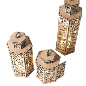 Wood Lantern In Floral Design